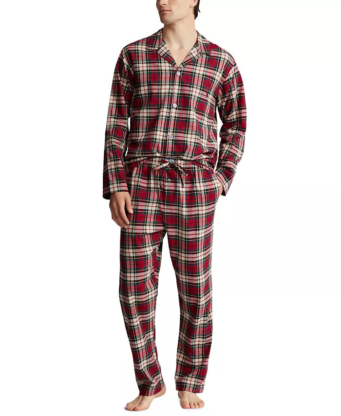 Men's Plaid Flannel Pajamas Set | Macy's