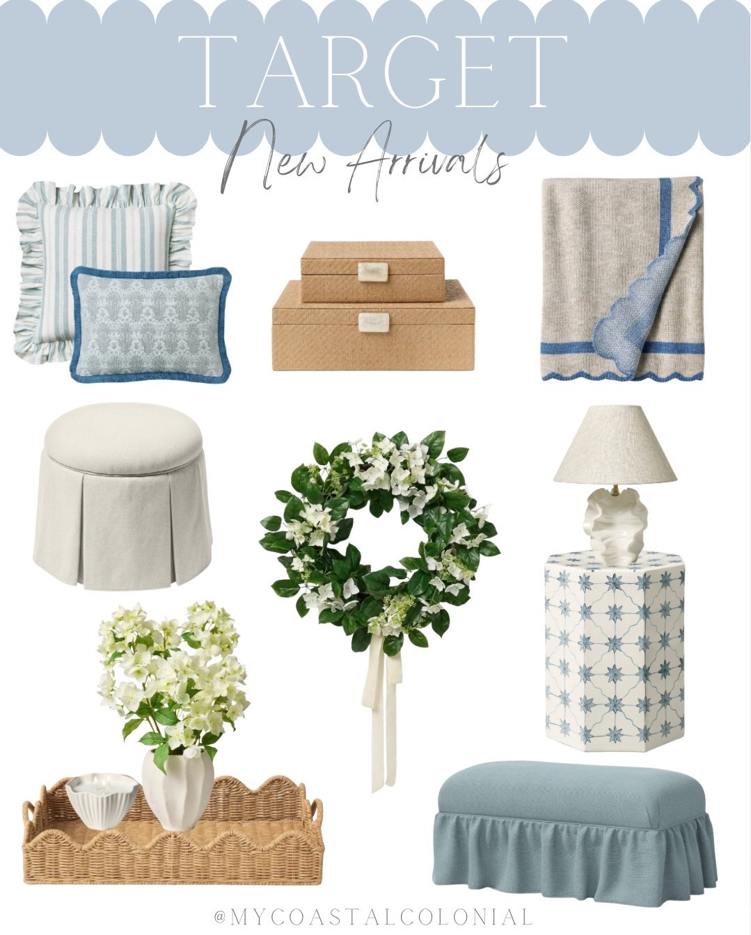 Loving these Target new spring arrivals!

coastal decor, coastal home decor, coastal decorating, coastal interiors, coastal house decor, beach style, neutral home decor, modern traditional, traditional home decor,  hamptons style, Nantucket style, New England style, classic coastal, timeless, blue & white home decor, coastal grandmillennial, coastal grandmother, Nancy Meyers style

#LTKFindsUnder50 

#LTKSeasonal #LTKHome