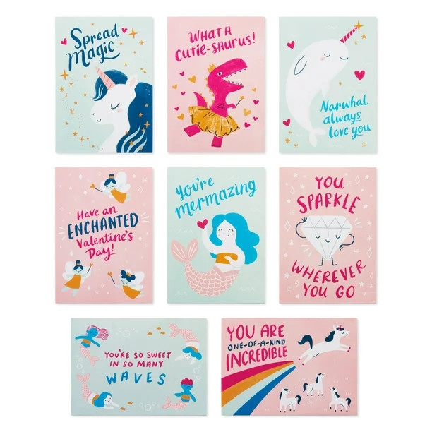 American Greetings Valentine Cards for Kids Classroom, Magical Valentines (40-Count) - Walmart.co... | Walmart (US)