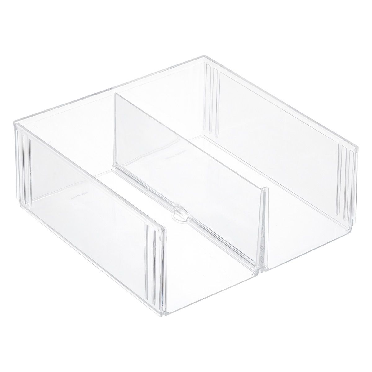 The Container Store Clearline Divided Shoe Bin Clear | The Container Store