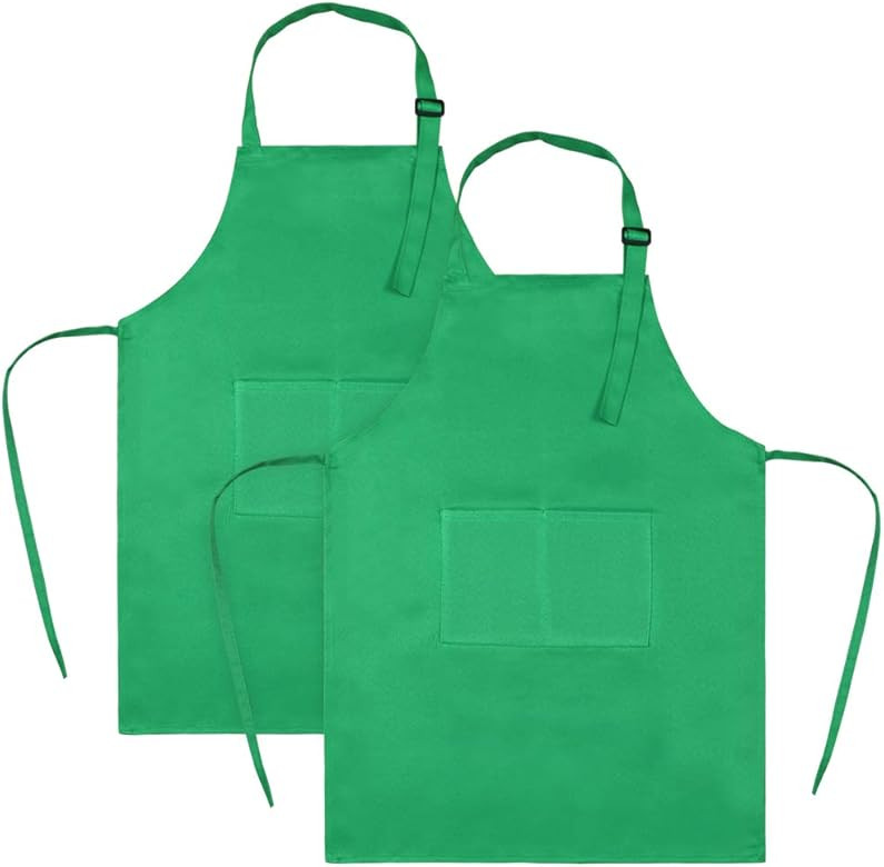SINLAND Kids Apron with Pocket 2 Pack Children Chef Apron for Cooking Baking Painting… | Amazon (US)
