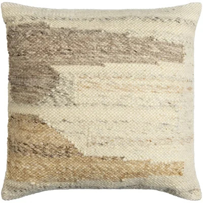Deccan Traps Abstract Wool Blend Reversible Pillow Cover | Wayfair North America