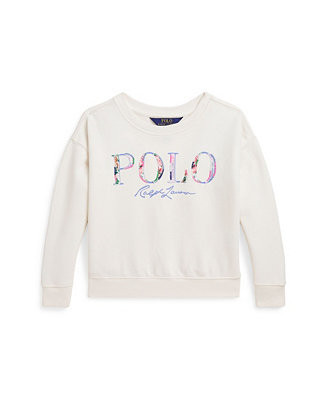 Toddler and Little Girls Logo Loopback Fleece Boxy Sweatshirt | Macy's