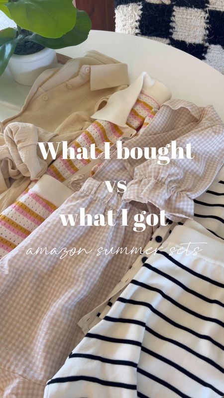 What I bought vs what I got✨ Amazon summer sets✨ 

These sets are comfy and cute and perfect for any summer outing, but especially over a swimsuit!

SIZING - wearing a medium in the first and last set and small in the 2nd and 3rd!

Amazon finds | Amazon fashion | matching sets | Amazon style | summer sets | summer style | knit set 

#LTKStyleTip #LTKFindsUnder50