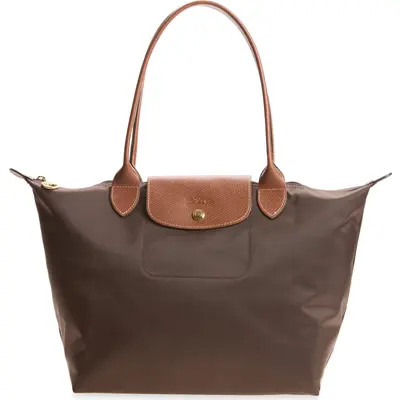 Longchamp Medium Le Pliage Nylon Shoulder Tote in Steel at Nordstrom | Nordstrom