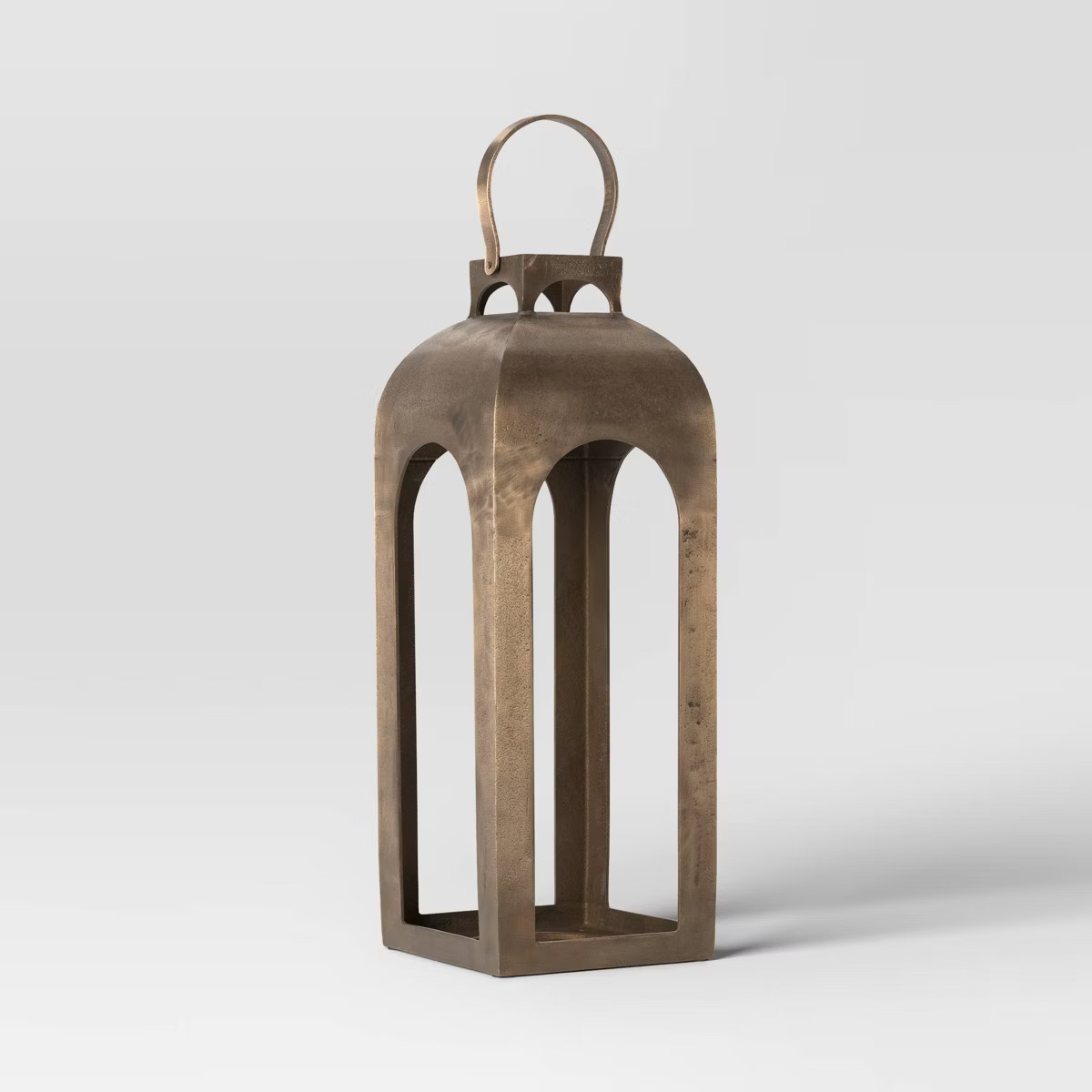 Pillar Cast Aluminum Lantern Candle Holders Gold - Threshold™ | Target