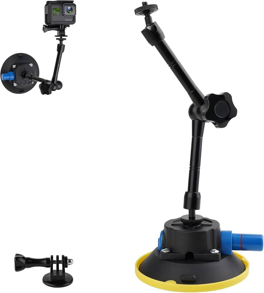 Camera Suction Cup Mount Compatible with GoPro Hero/Insta 360/DJI OSMO/AKASO/DSLR/Camcorder Devic... | Amazon (US)
