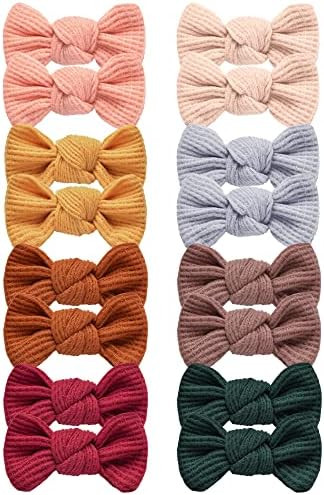 Pack of 16, Baby Girls Hair Clips Set , Bows Barrettes Fully Lined Alligator Clip Hair Accessory ... | Amazon (US)