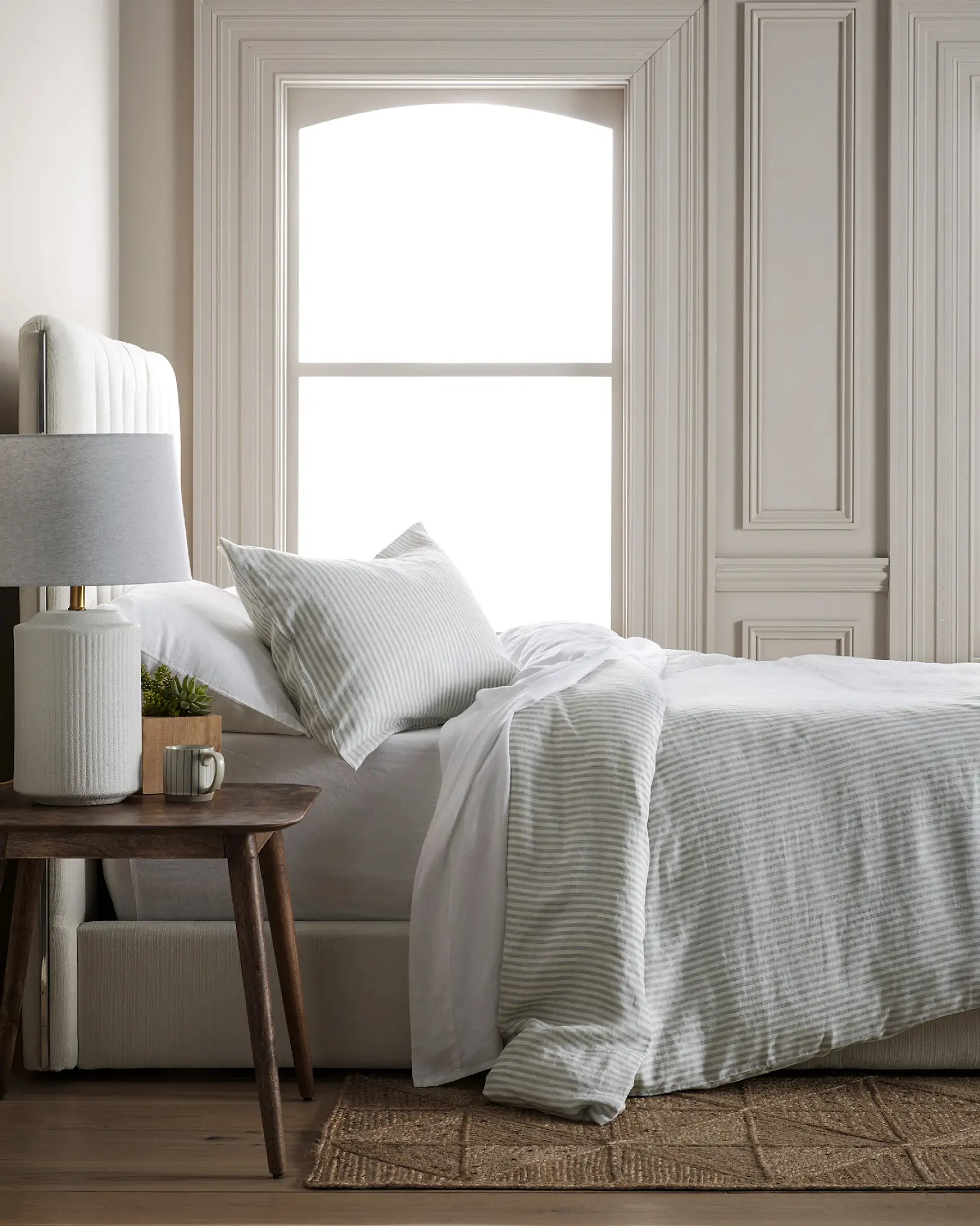 European Linen Stripe Duvet Cover | Quince