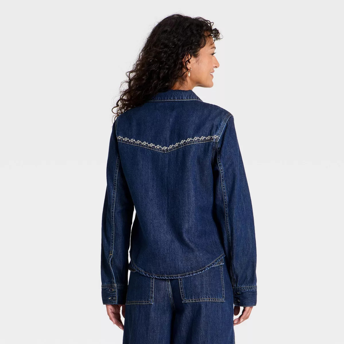 Women's Easy Denim Shirt - Universal Thread™ Pink L | Target