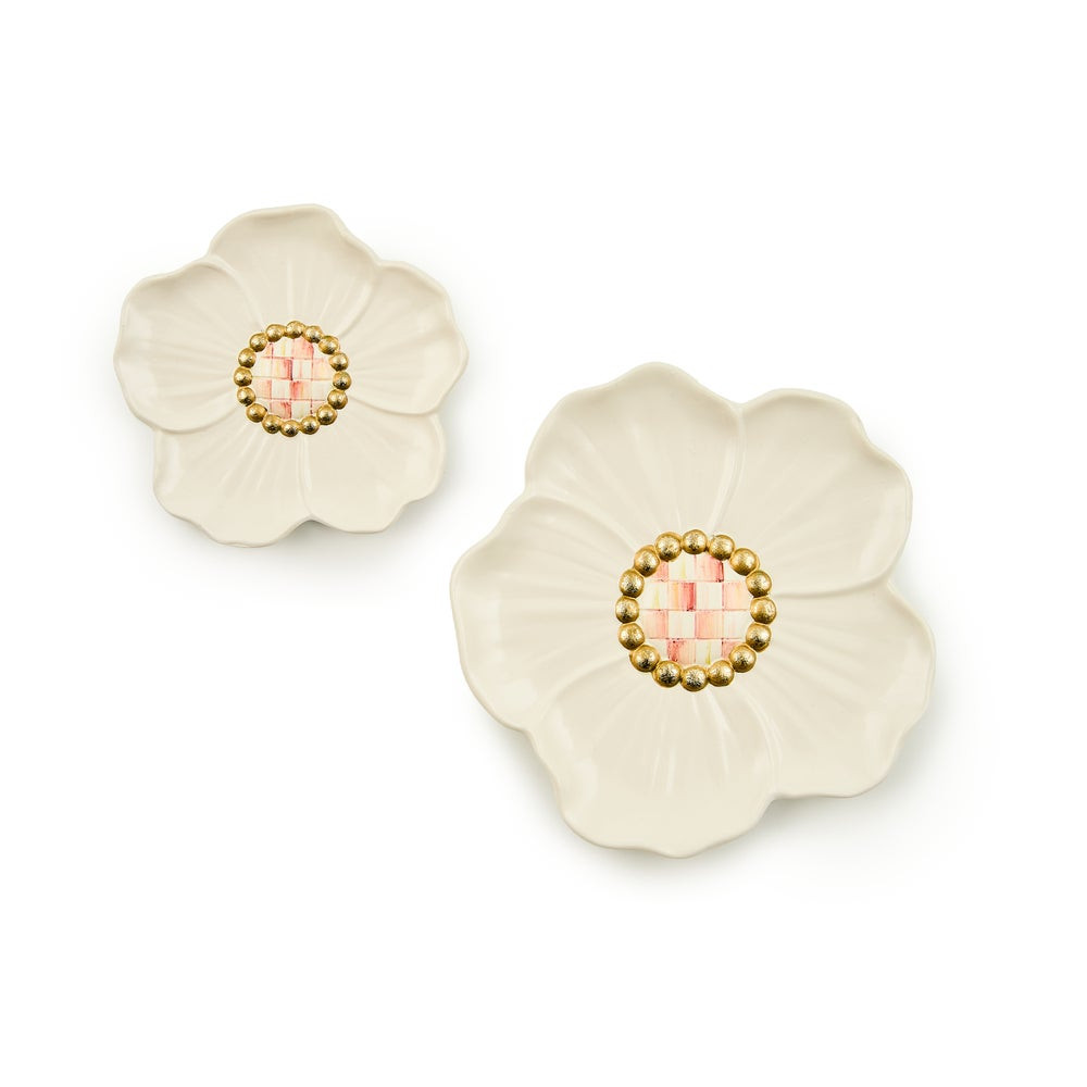 Rosy Flower Trinket Dishes, Set of 2 | MacKenzie-Childs