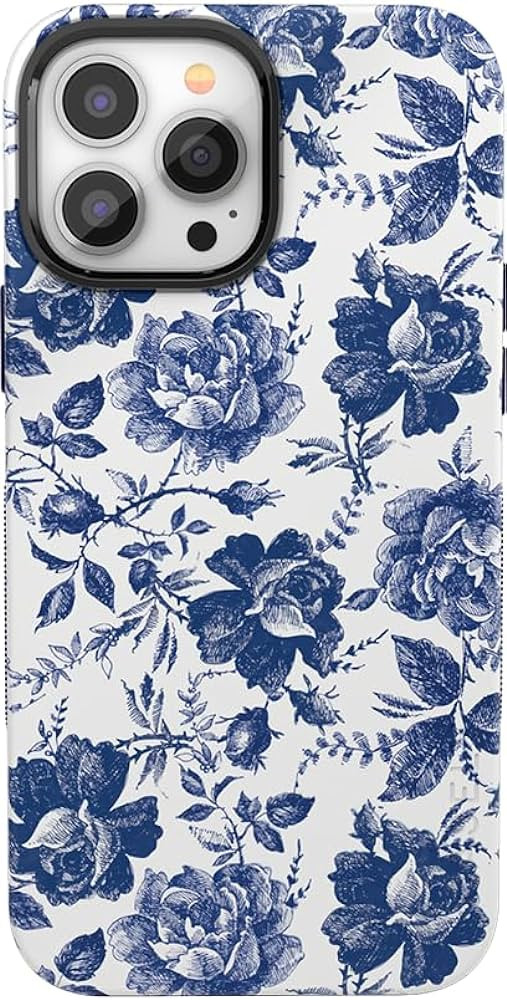 Casely iPhone 13 Pro Case | Rose to Fame | Blue & White Floral | Bold Protective Design | Compati... | Amazon (US)