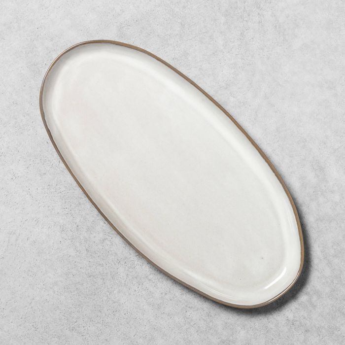 Serve Tray Reactive Glaze Oval - Hearth & Hand™ with Magnolia | Target