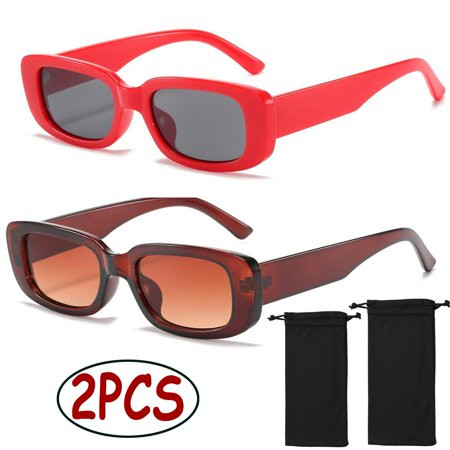 Dicasser Retro Sunglasses Vintage Sunglasses Rectangle 90s Glasses Trendy Y2K for Women Aesthetic Ac | Walmart (US)