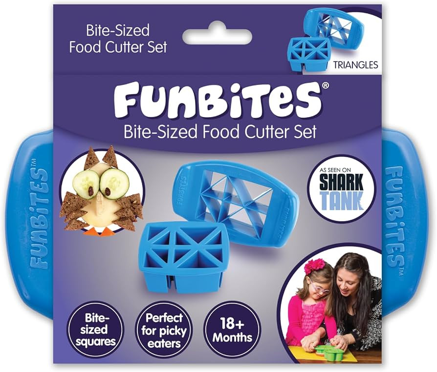 FUNBITES Crustless Sandwich Cutter for Kids Lunch (2-piece set), Uncrustable Sandwich Cutter, Bit... | Amazon (US)