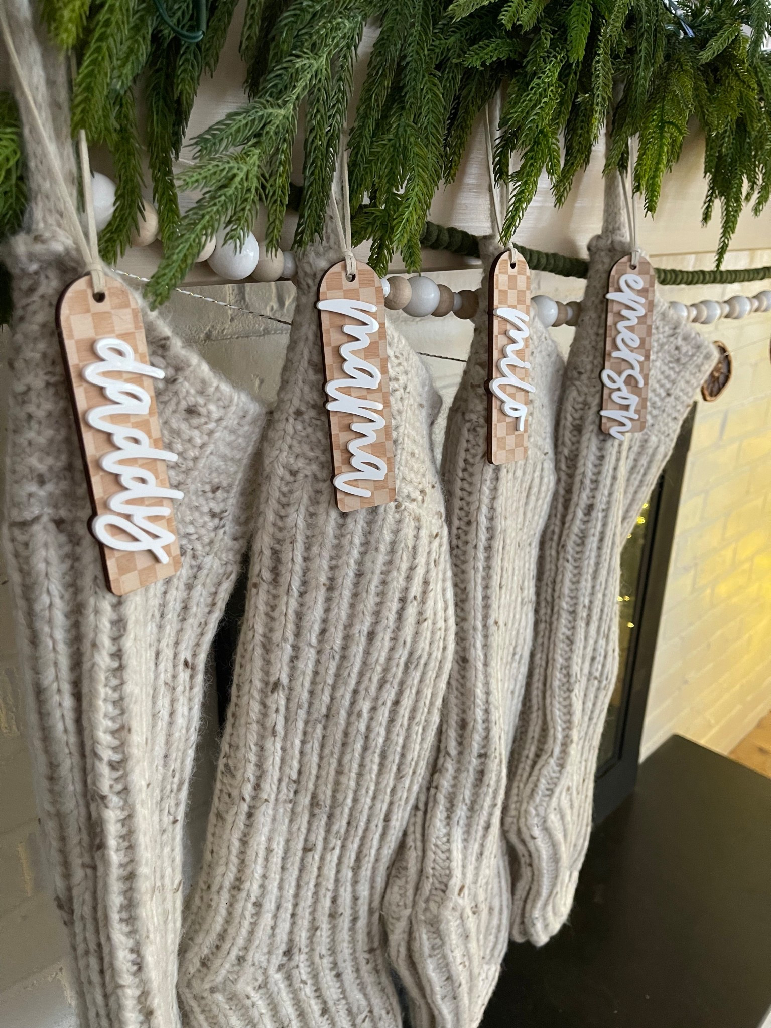 Our checkered stocking tags are my favorite. 

#LTKHoliday #LTKHome