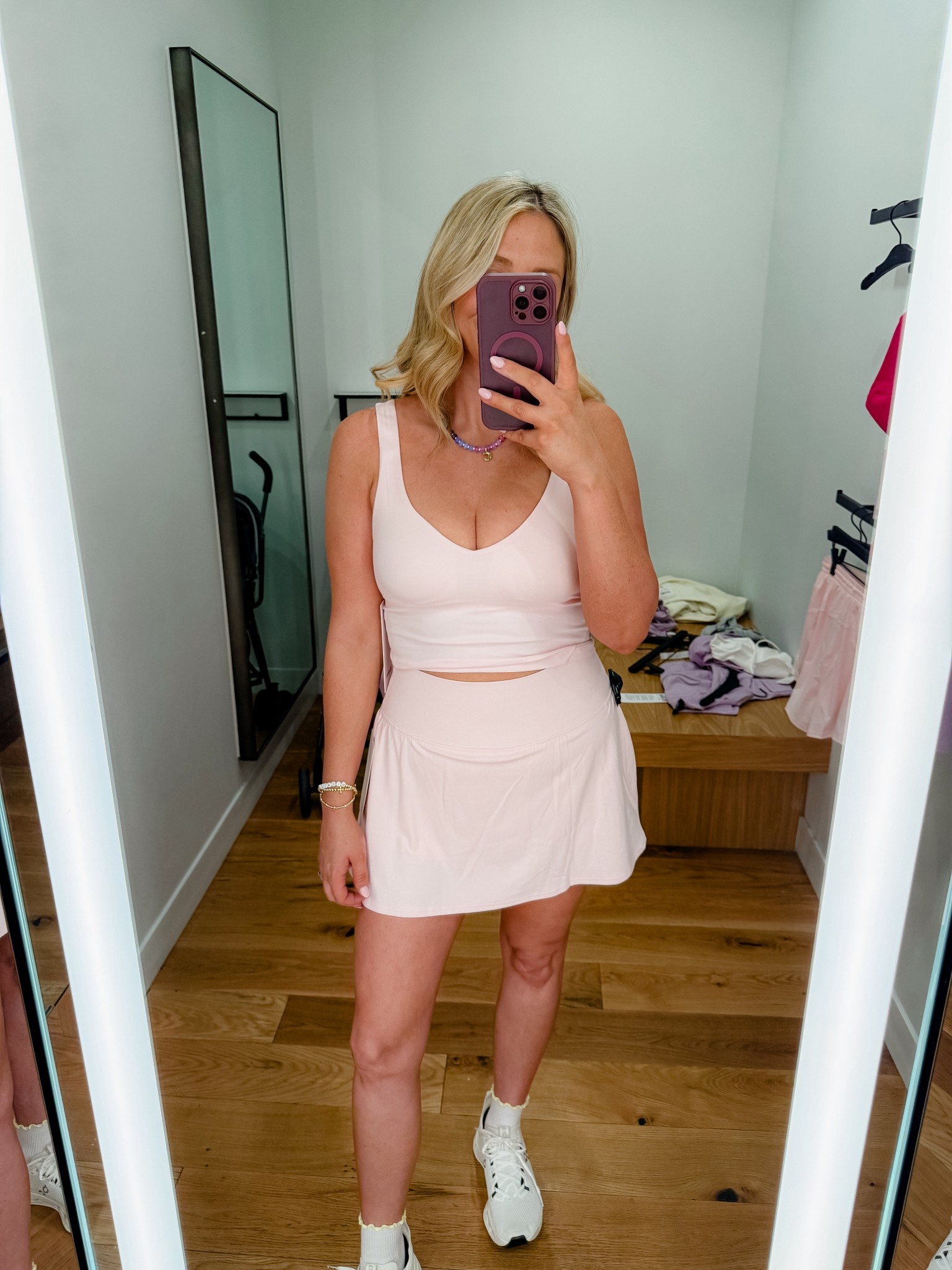 Align top and skirt in pink pearl 🩷 size 8 in top and bottom 

#LTKActive #LTKootd