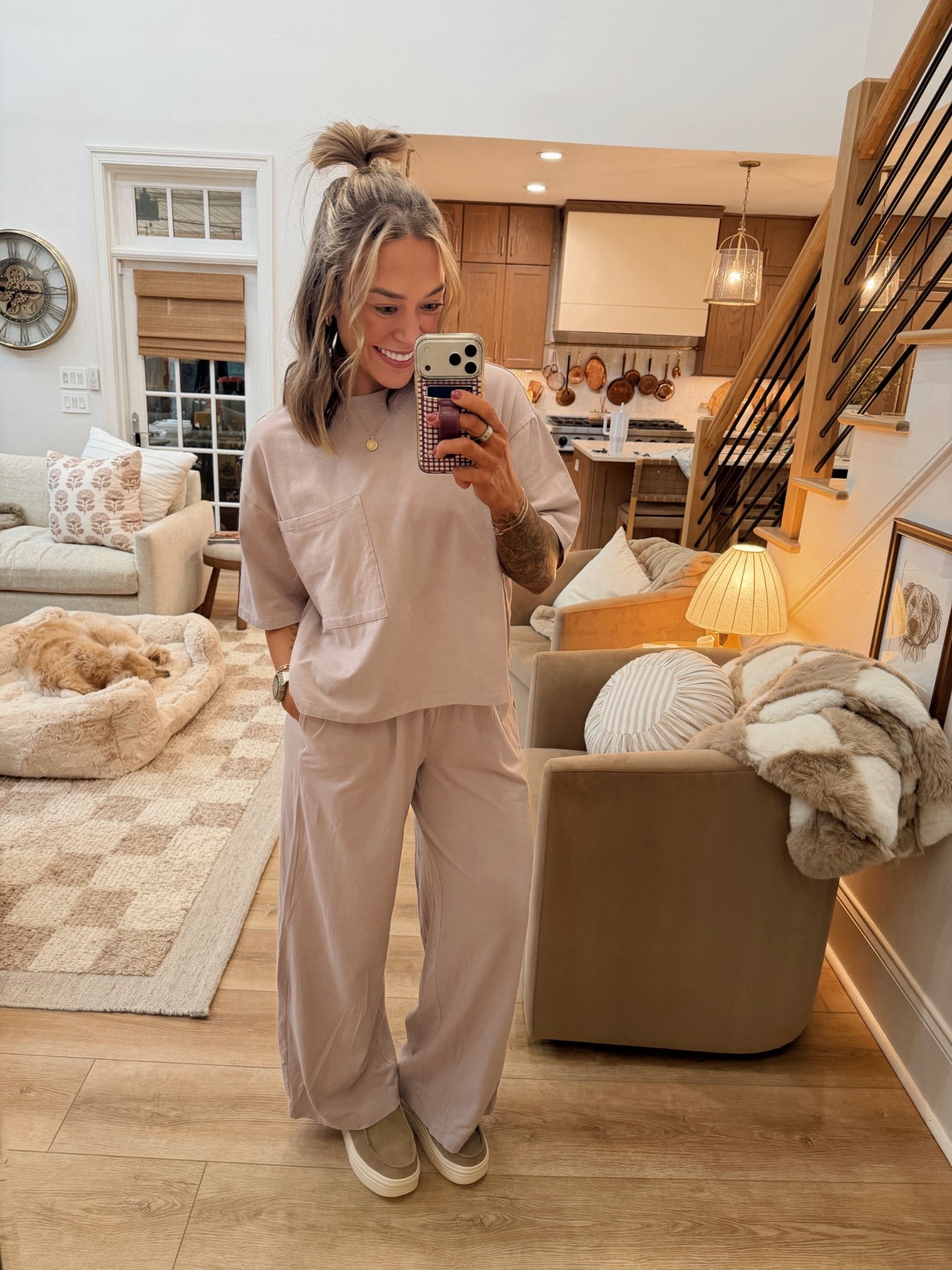 New lounge set find & this color might be my new fave😍🤎 so pretty!!!! Small top & bottoms here. Very stretchy material! 

Comfy / casual / ootd / American Eagle / aerie / Holley Gabrielle / cozy 

#LTKootd #LTKSaleAlert #LTKSeasonal