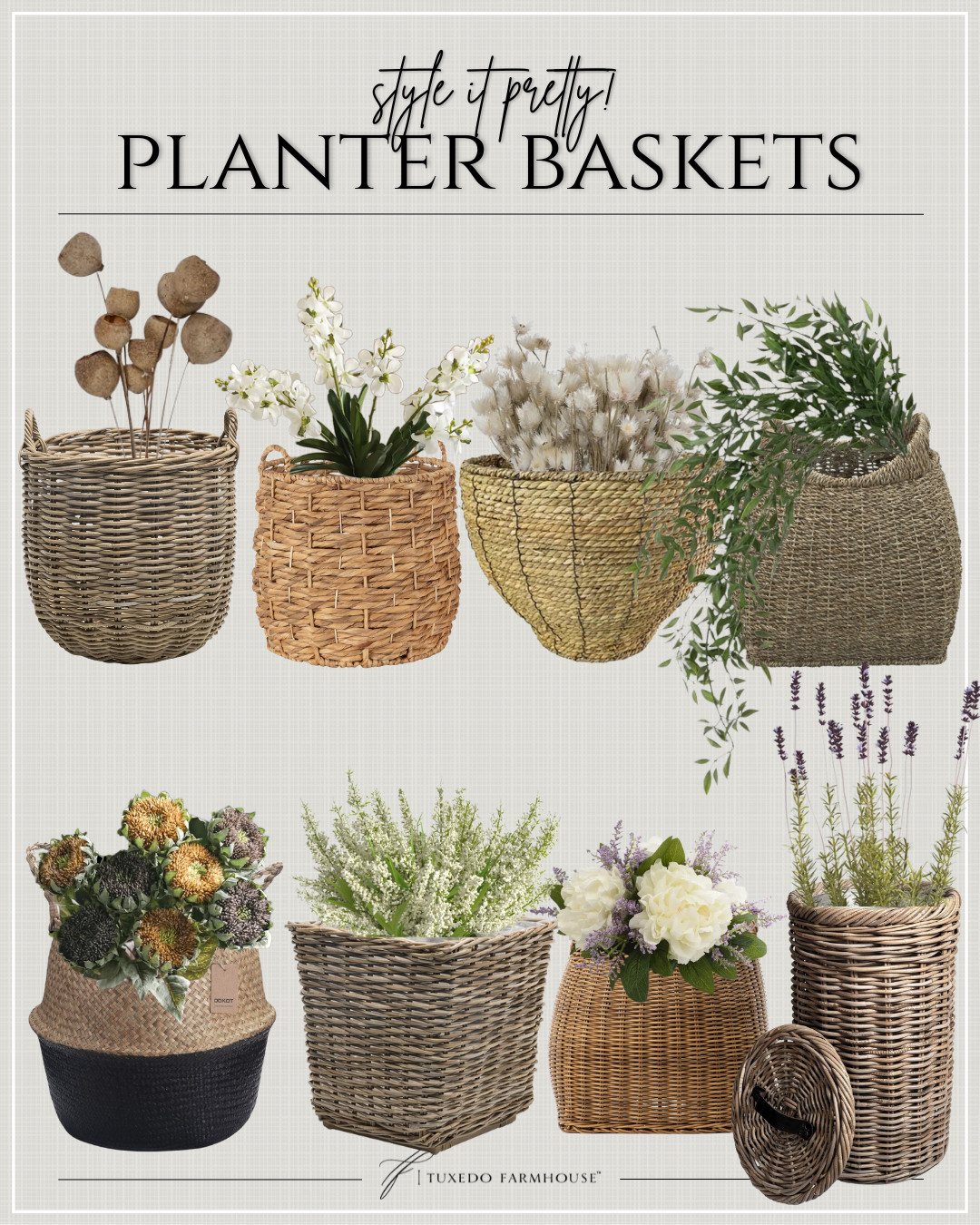 Style it Pretty Planter Baskets!

A gorgeous collection of planter baskets that are sure to make a welcome addition to your home!

planters, baskets, florals, stems, botanicals
 

 #LTKSpringSale #LTKSeasonal #LTKHome