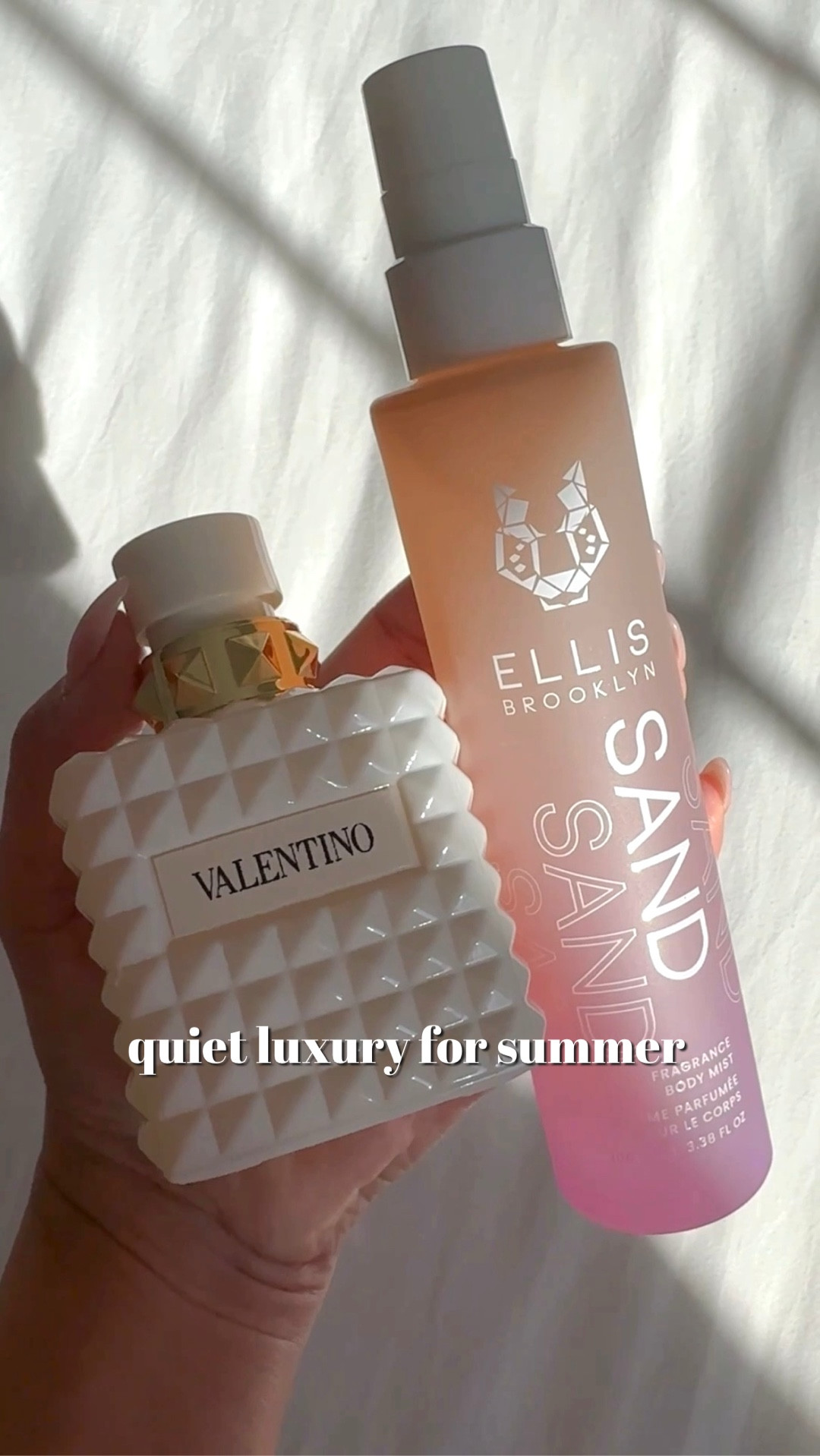 Chic layering combo for summer. Luxury meets clean girl style. Valentino Ivory x Ellis Brooklyn Sand mist.

#LTKSeasonal #LTKmorningroutine #LTKBeauty