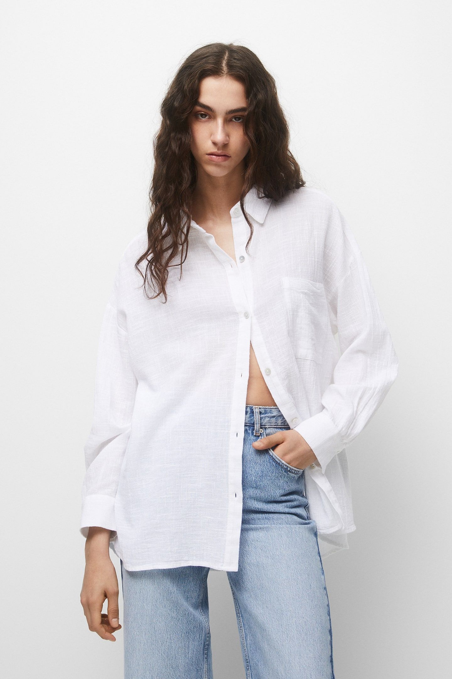 Rustic oversized shirt | PULL and BEAR UK