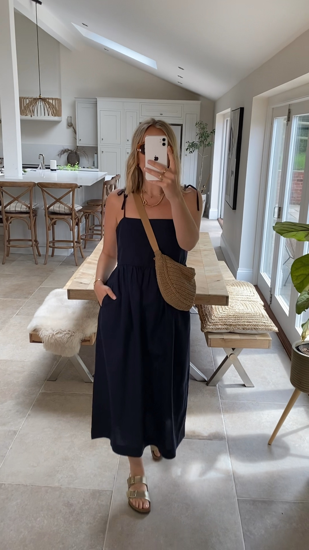 Timeless & chic 
Perfect navy summer dress to take you from day to evening. 
Lovely linen lyocell fabric , pockets strap adjusters. 

#LTKtravel #LTKsummer #LTKuk