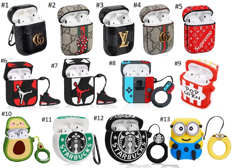 AirPods Case Protective Cover Leather Silicone 3D Luxury Classic Design Cover Compatible with App... | Walmart (US)