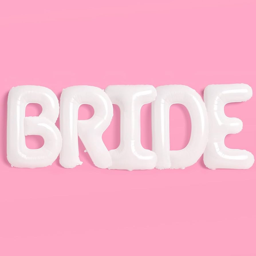 xo, Fetti White Jumbo BRIDE Balloons - 40 inch, XL | Bachelorette Party Decorations, Wedding Part... | Amazon (US)