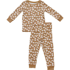 Mebie Baby Mustard Floral Ribbed Bamboo Cozy Set | Mebie Baby