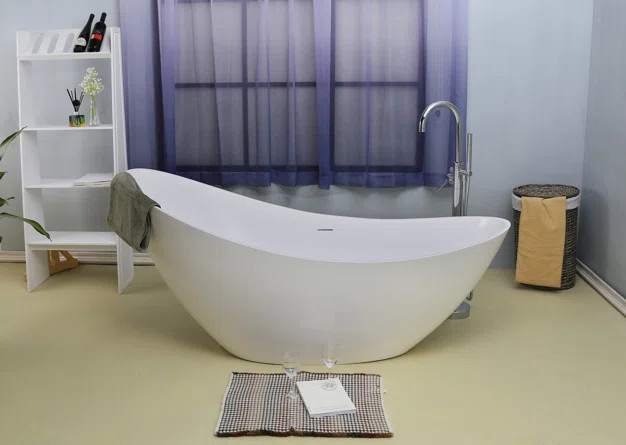 Barclay 73" x 31"  Freestanding Soaking Resin Bathtub | Wayfair North America