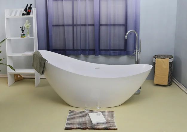 Barclay 73" x 31"  Freestanding Soaking Resin Bathtub | Wayfair North America