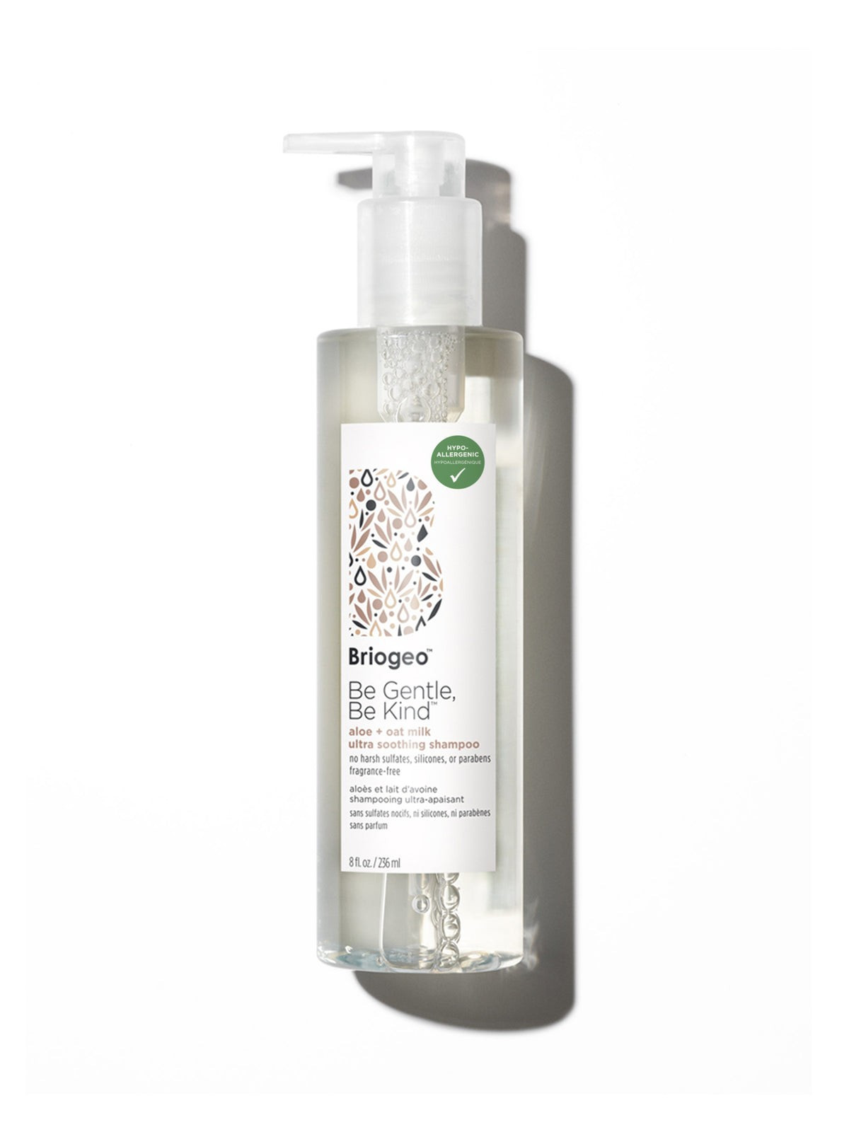 aloe + oat milk fragrance-free hypoallergenic shampoo | Briogeo