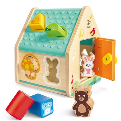 Hape: Critter House Shape Sorter - Wooden Shapes Toy, Animal Shaped Blocks, 2+ | Target