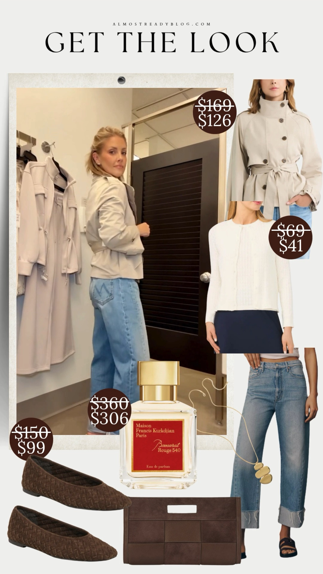 XS cropped trench / XS sweater / 24 jeans (size down one)

fall outfit, fall outfit inspiration, get the look, trench coat outfit, straight leg jeans, ballet flats outfit, neutral fall outfit, designer inspired style, transitional fall style, chic everyday outfit

#LTKOver40 #LTKSaleAlert