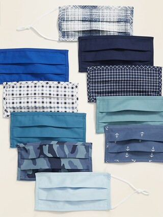 Variety 10-Pack of Triple-Layer Cloth Face Masks for Adults (with Ear Adjusters) | Old Navy (US)