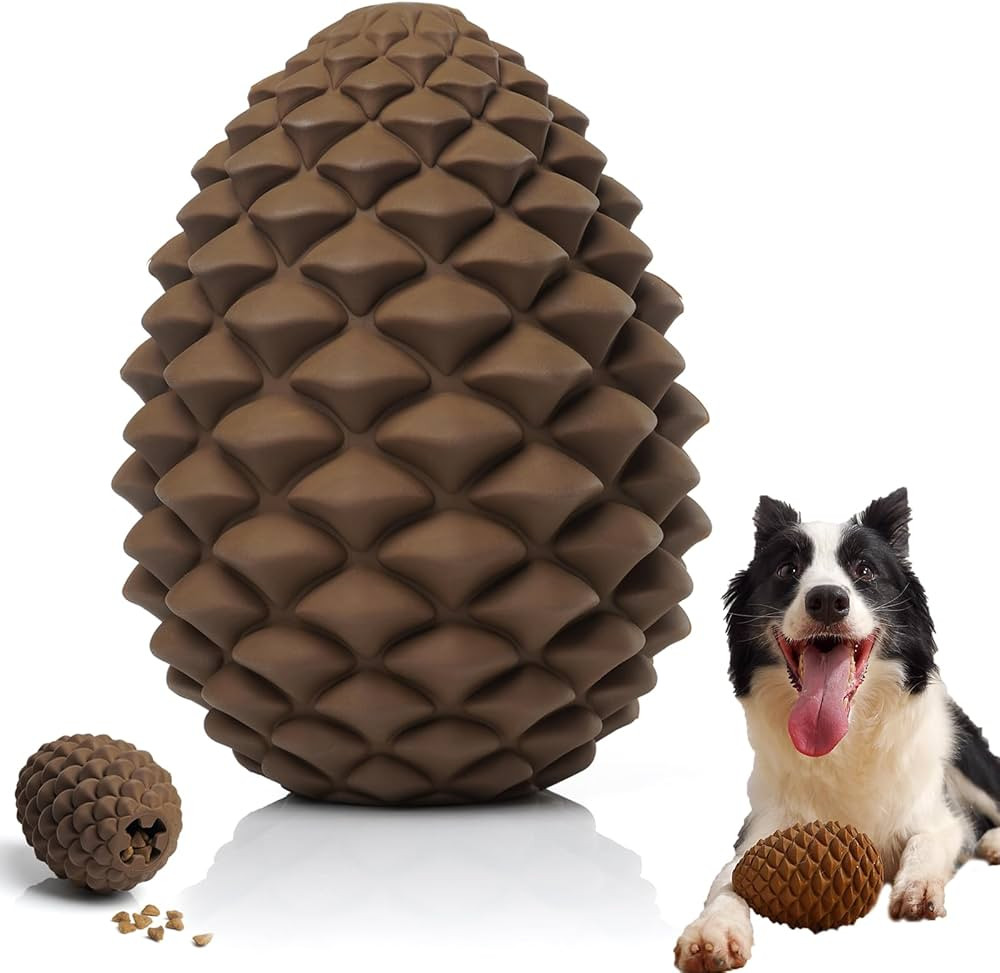 Pine Cone Dog Chew Toys, Dog Puzzle Toys, Interactive Toys to Keep Them Busy, Treat Dispensing Pe... | Amazon (US)