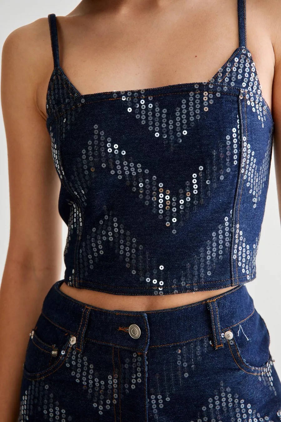 Zig Zag Sequin Bralet | Nasty Gal US
