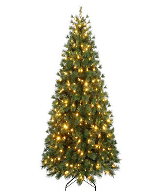 Puleo 6.5' Pre-Lit Artificial Colorado Pine Christmas Tree with Dual Function LED Lights | Macy's