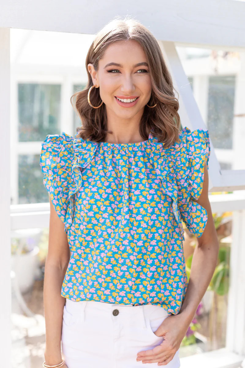 Noreen Top- Blue | Avara