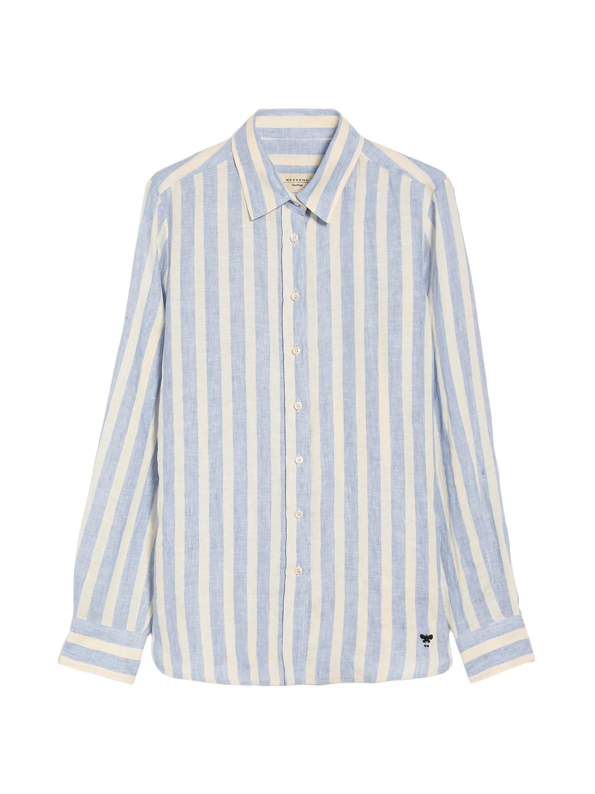 Lari Striped Linen Button-Up Shirt | Saks Fifth Avenue