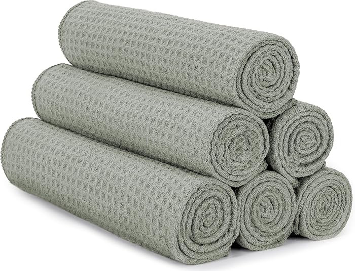 S&T INC. Microfiber Gym Towels, Yoga Towel for Home and Gym Bag, 16 Inch x 27 Inch, 6 Pack | Amazon (US)