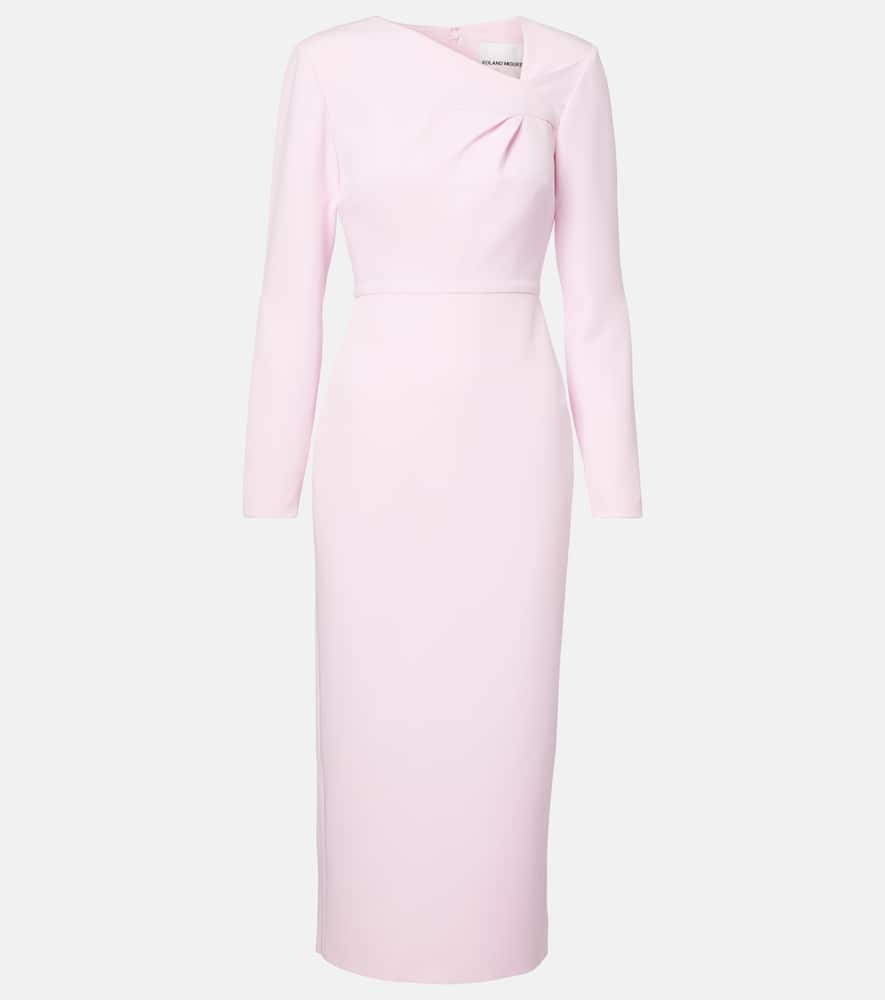 Roland Mouret Asymmetric draped crÃªpe midi dress | Mytheresa (US/CA)