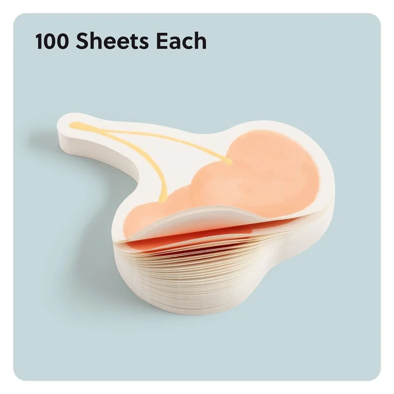 U Brands Sticky Notes, 3 x 3 in., 100 Sheets, Multicolor, Cherry | Walmart (US)