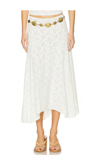 LIONESS Tidal Midi Skirt in White. - size L | Revolve Clothing (Global)