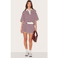 Red Striped Pleated Mini Tennis Skort | PrettyLittleThing US