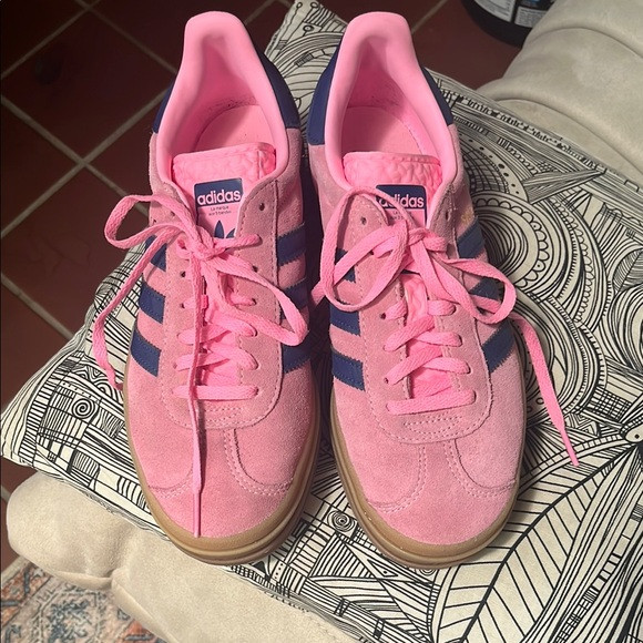 Adidas Gazelle Bold Pink and Blue Sneakers Suede Low-Top | Poshmark