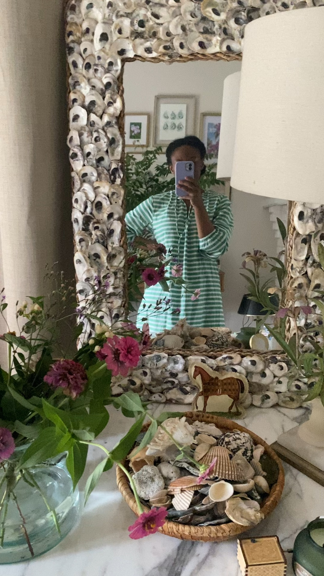 Swim coverup tunic. Green and white stripes 

#LTKSeasonal #LTKSwim