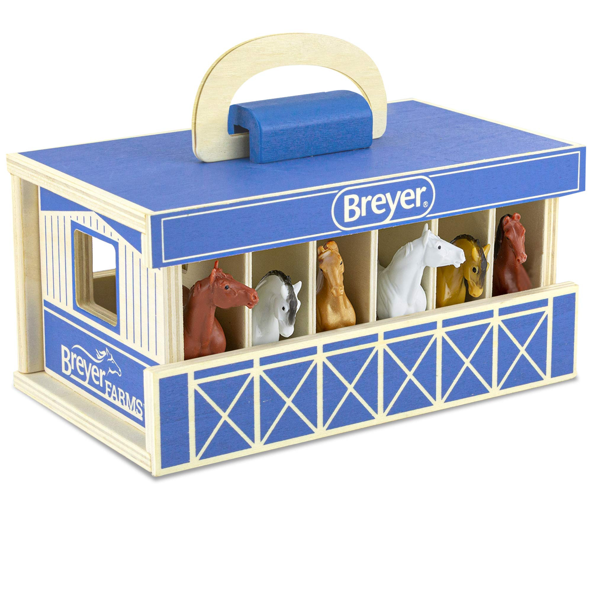 Breyer Horses Farms Wooden Stable Playset with 6 Horses | 6 Piece | 6 Stablemates Horses Included... | Amazon (US)