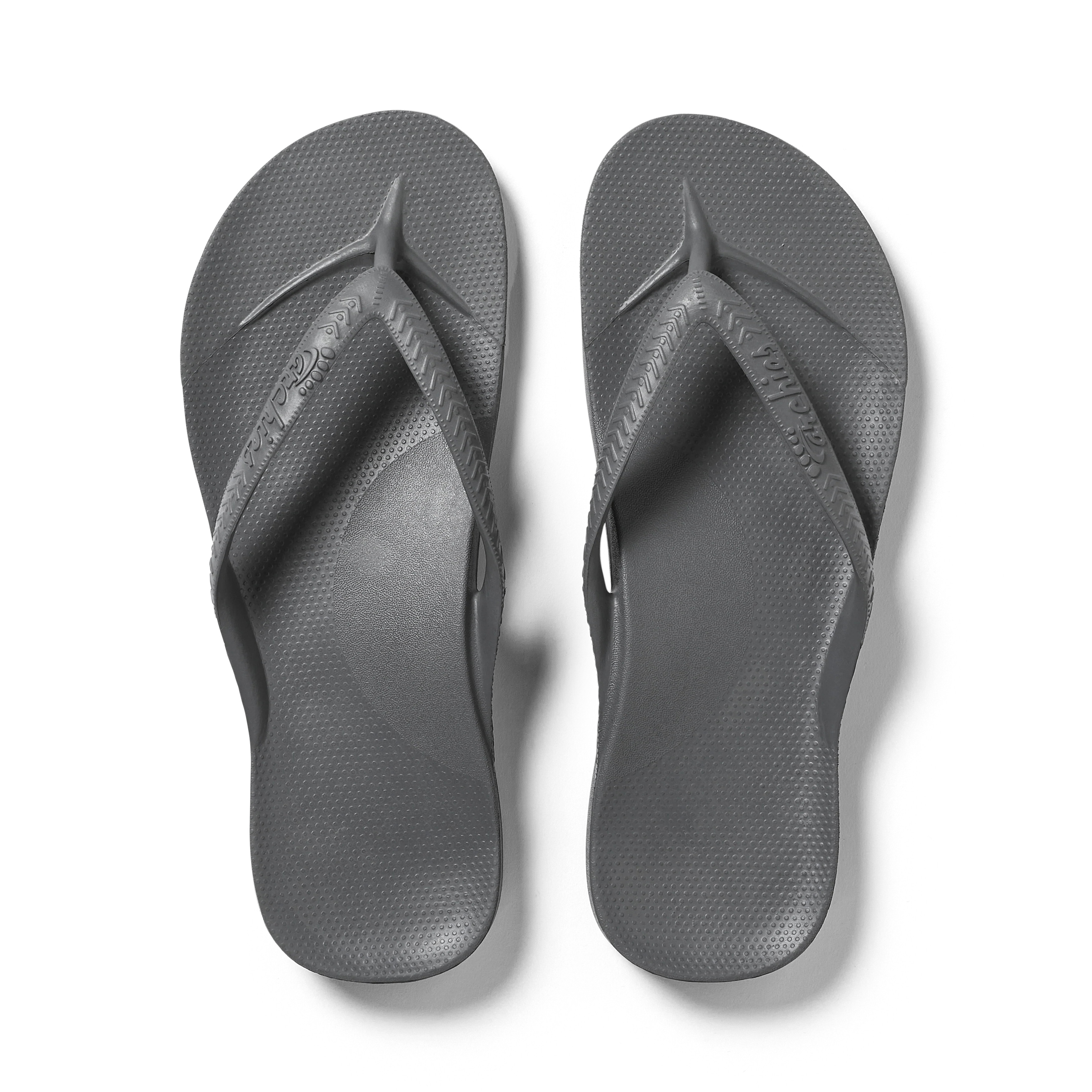 Arch Support Flip Flops - Classic - Charcoal | Archies Footwear US