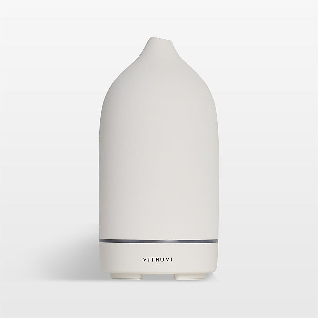 Vitruvi Stone White Essential Oil Diffuser + Reviews | Crate & Barrel | Crate & Barrel
